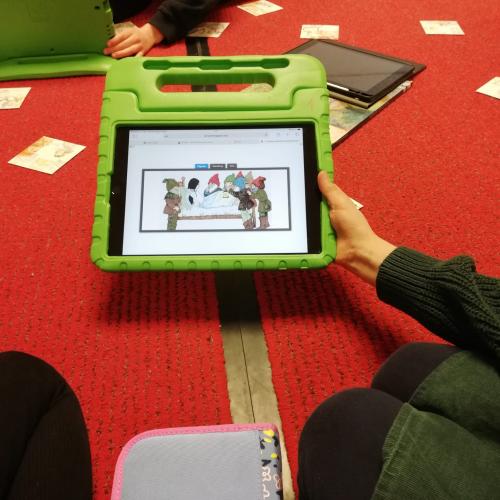 IPad mit Aufgabe