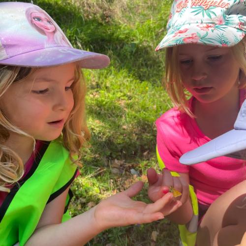 Kinder mit Schmetterling