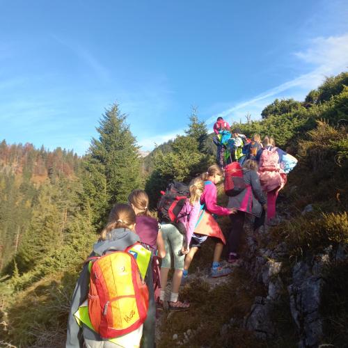 Kinder beim Wandertag