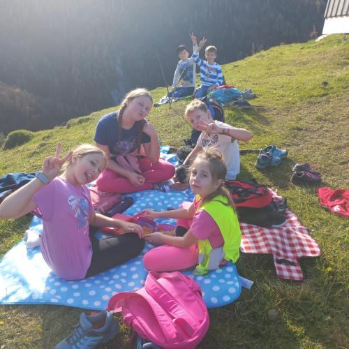Kinder beim Wandertag