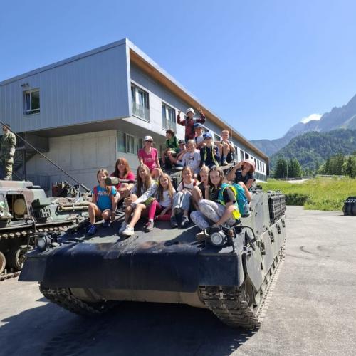 Auf dem Panzer