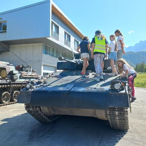 Auf dem Panzer